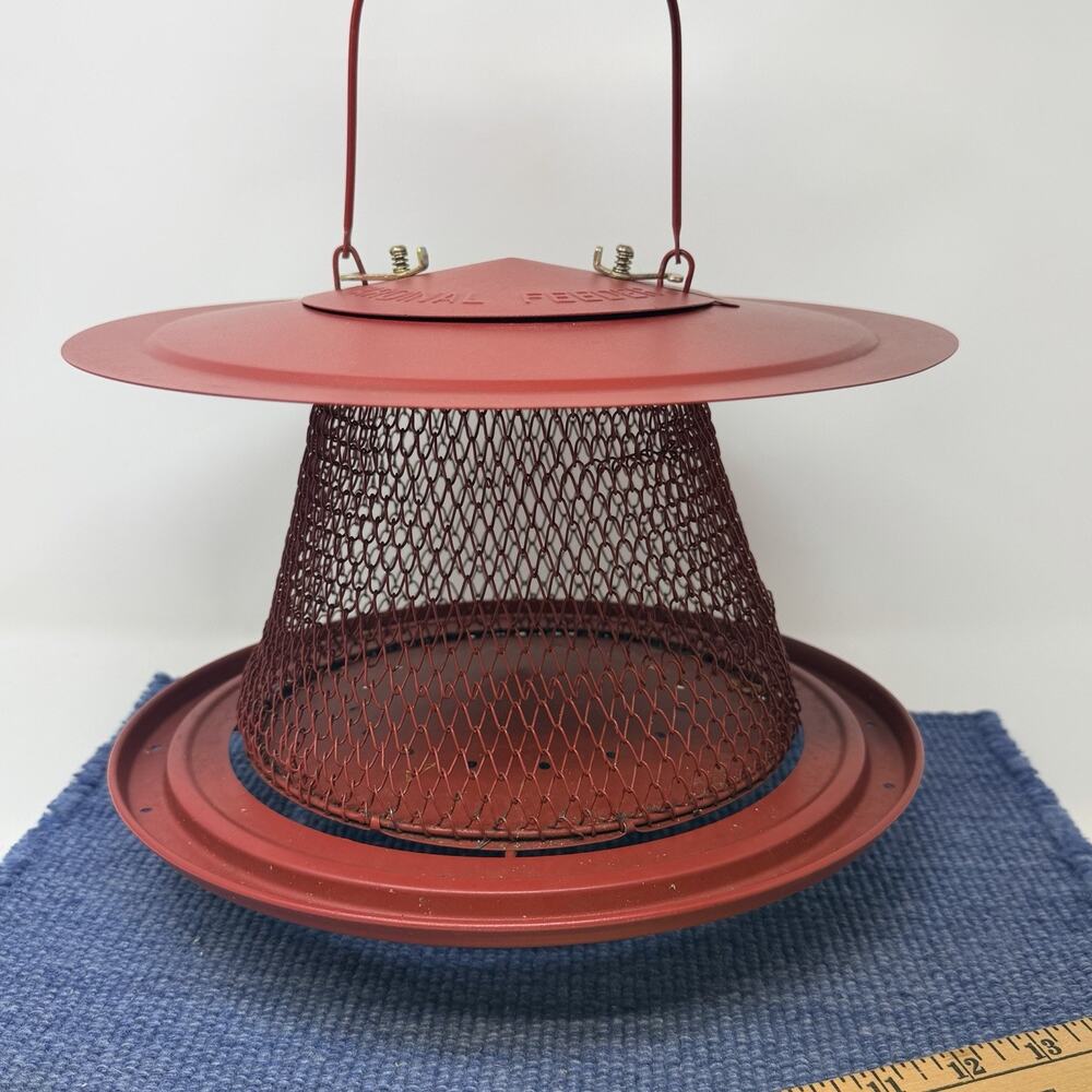 Bird Feeder Hanging Mesh Basket For Clingers RED Cardinals